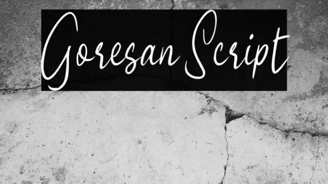 Goresan Script フォント examples