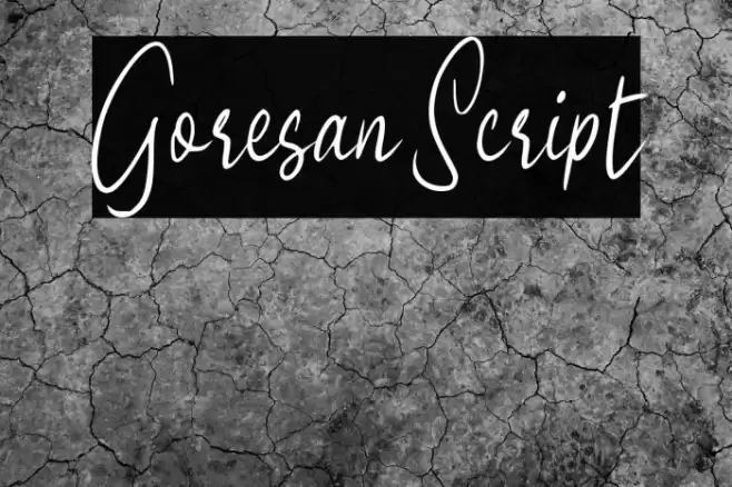 Goresan Script フォント examples