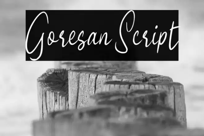 Goresan Script フォント examples