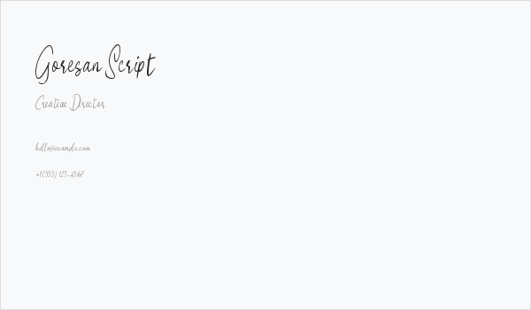 Goresan Script Business Card