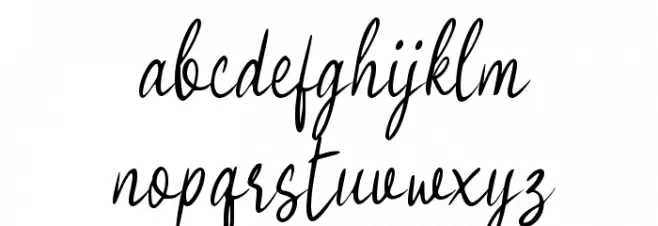 Goresan Script フォント 小文字