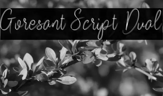Goresant Script Dual Font examples