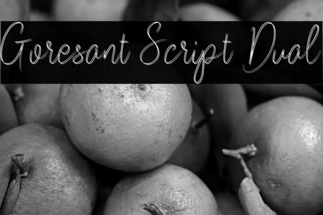 Goresant Script Dual Font examples