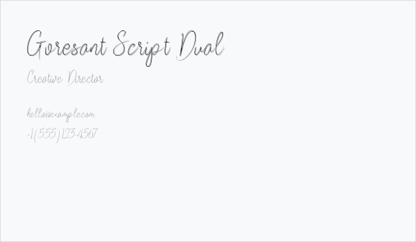 Goresant Script Dual Business Card