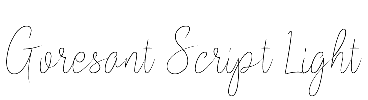 Goresant Script Light  لخطوط تنزيل