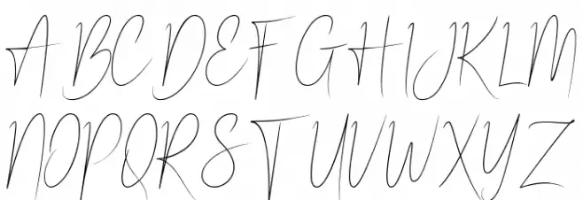 Goresant Script Light फ़ॉन्ट अपरकेस