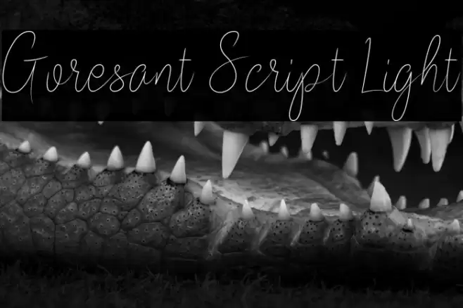 Goresant Script Light Font examples