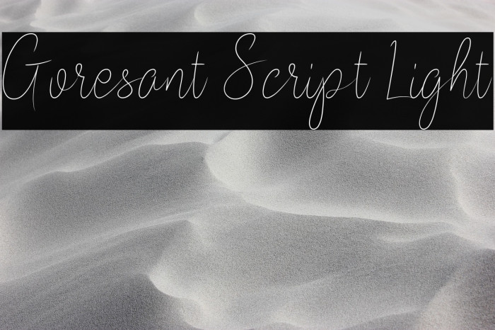 Goresant Script Light Example 3