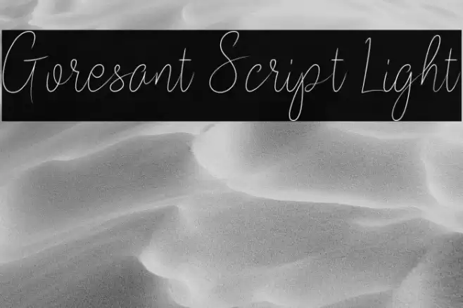 Goresant Script Light Font examples