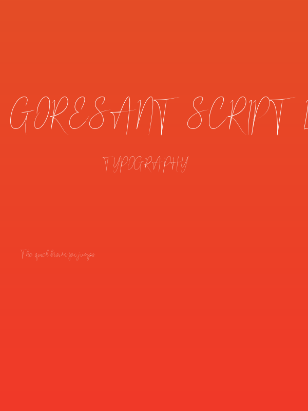 Goresant Script Light Poster