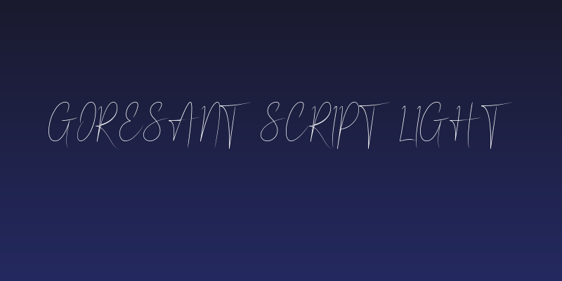 Goresant Script Light Social Header