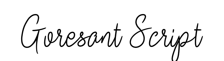 Goresant Script  免费字体下载