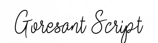 Goresant Script  नि: शुल्क फ़ॉन्ट्स डाउनलोड