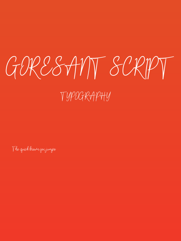 Goresant Script Poster