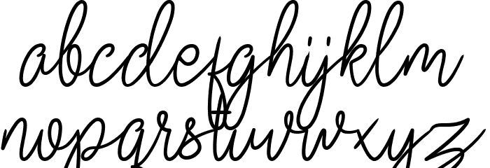 Goresant Script Font LOWERCASE