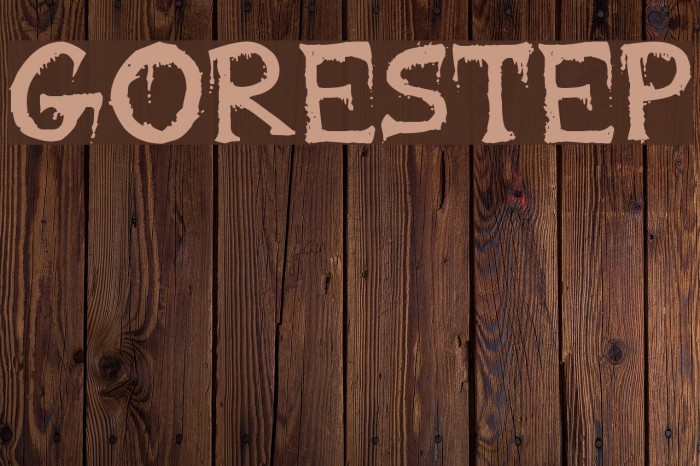 Gorestep Font examples