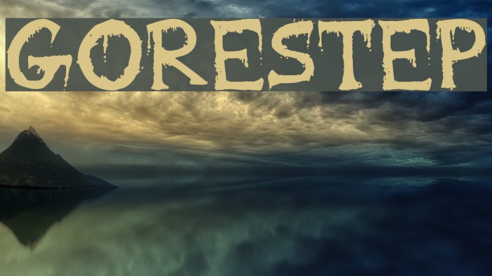 Gorestep Font examples