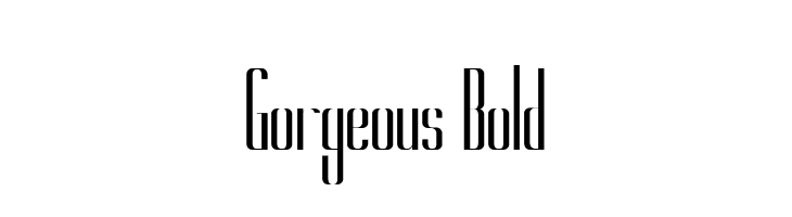 Gorgeous Bold  नि: शुल्क फ़ॉन्ट्स डाउनलोड