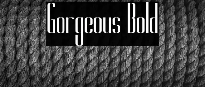 Gorgeous Bold Font examples