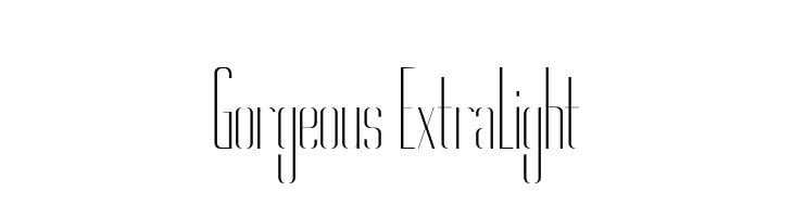 Gorgeous ExtraLight  免费字体下载