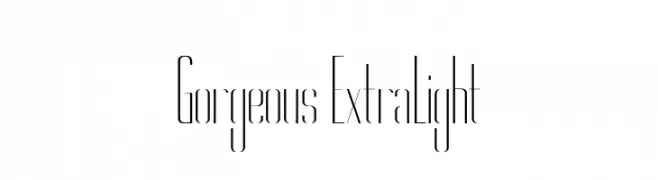 Gorgeous ExtraLight  Fuentes Gratis Descargar