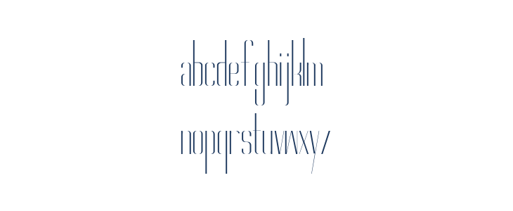 Gorgeous ExtraLight Lowercase