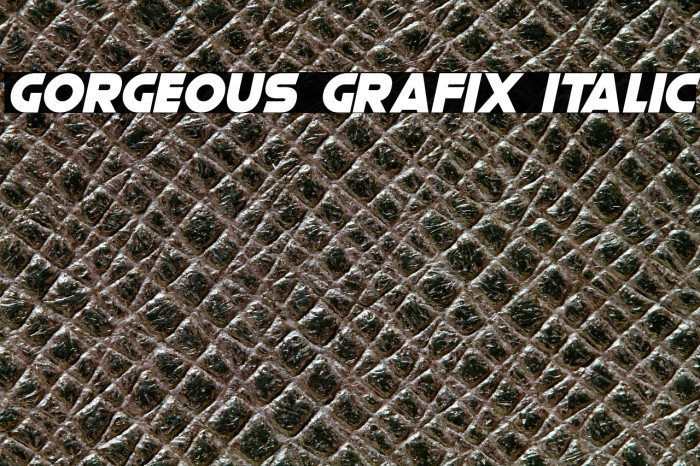 Gorgeous Grafix Italic Example 2