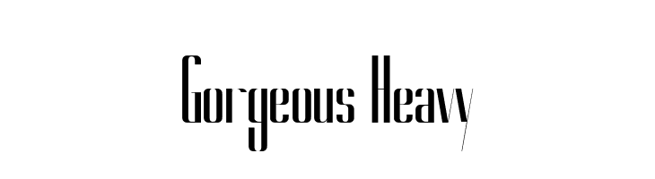Gorgeous Heavy  Descarca Fonturi Gratis