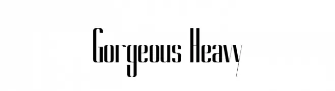 Gorgeous Heavy  Free Fonts Download