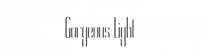 Gorgeous Light  Скачать бесплатные шрифты