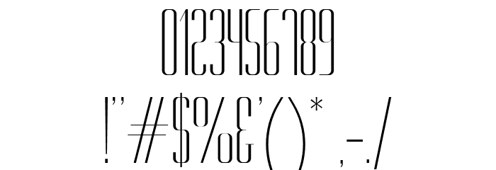 Gorgeous Light Font OTHER CHARS