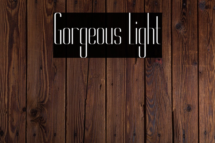 Gorgeous Light Font examples