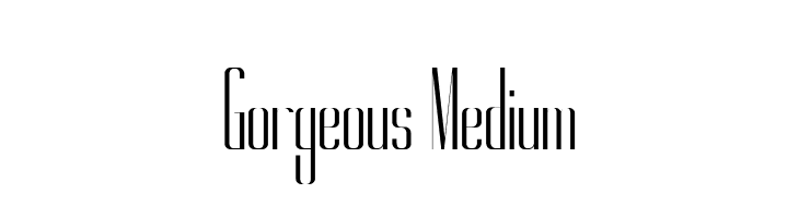 Gorgeous Medium  नि: शुल्क फ़ॉन्ट्स डाउनलोड
