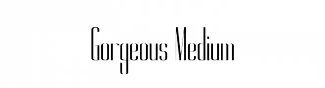 Gorgeous Medium  Frei Schriftart Herunterladen