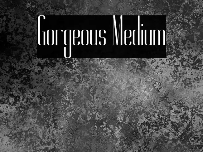Gorgeous Medium Font examples