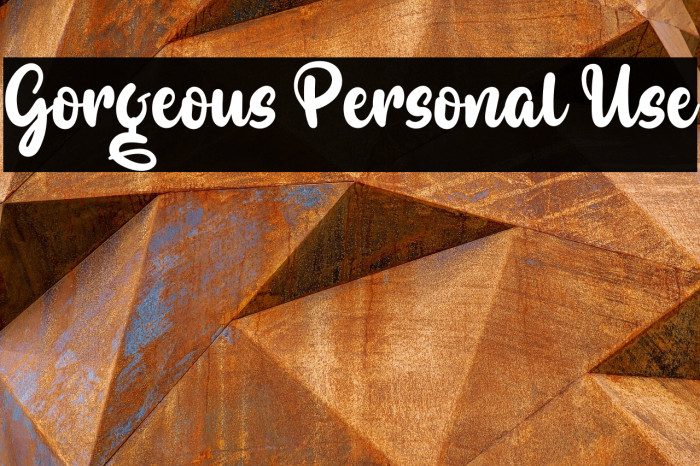 Gorgeous Personal Use Example 2