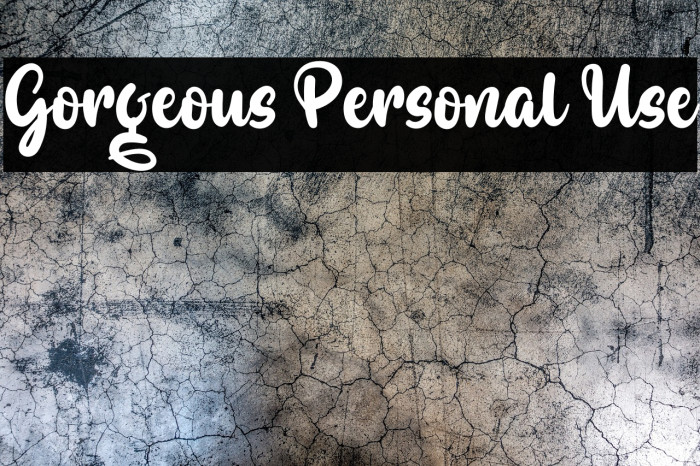 Gorgeous Personal Use Example 3