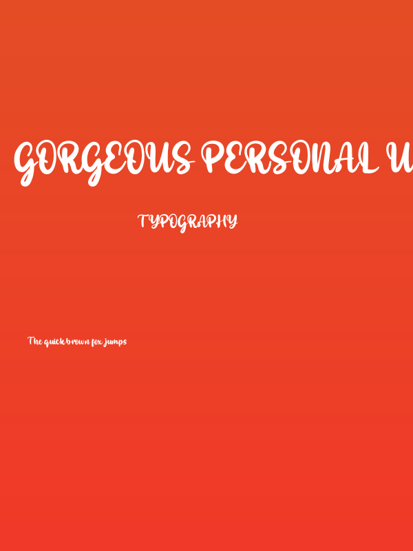 Gorgeous Personal Use Poster