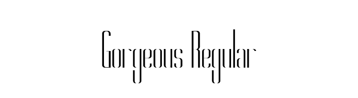Gorgeous Regular  font caratteri gratis