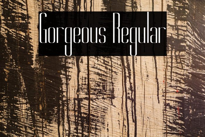 Gorgeous Regular Example 1