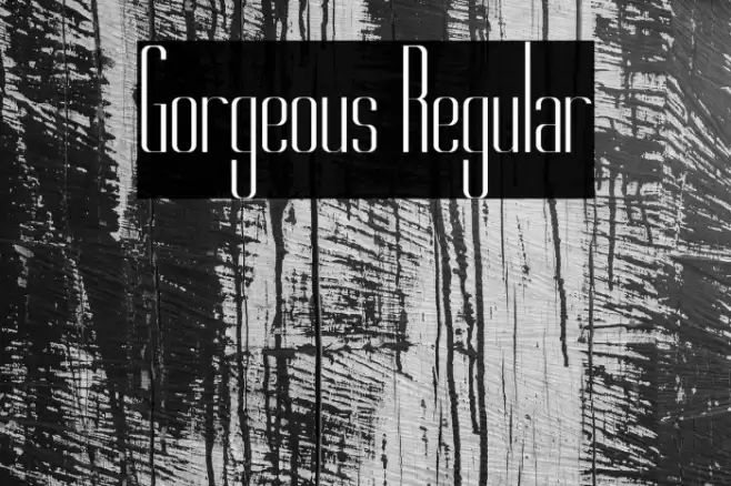 Gorgeous Regular Font examples