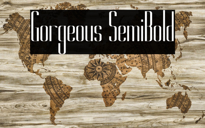 Gorgeous SemiBold Font examples