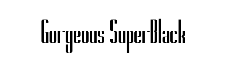 Gorgeous SuperBlack  les polices de caractères gratuit tlcharger