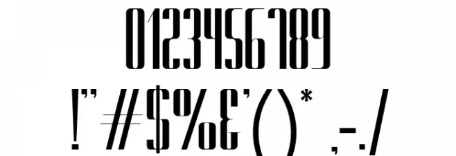 Gorgeous SuperBlack Font OTHER CHARS