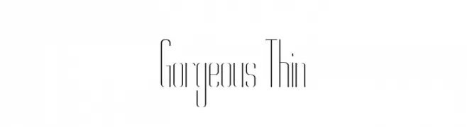 Gorgeous Thin  Fuentes Gratis Descargar