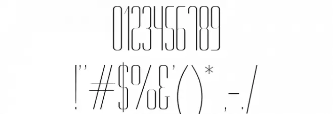 Gorgeous Thin Font OTHER CHARS