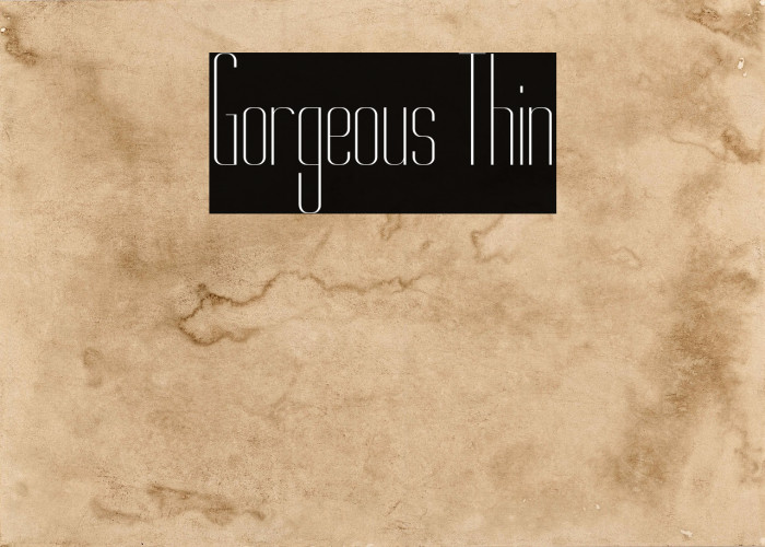 Gorgeous Thin Example 1