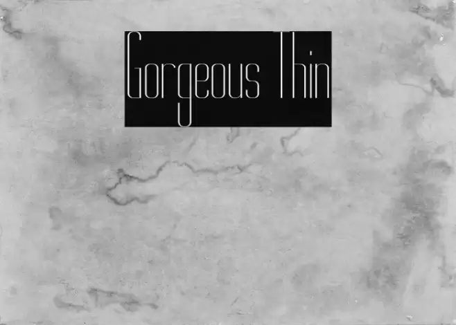 Gorgeous Thin Font examples