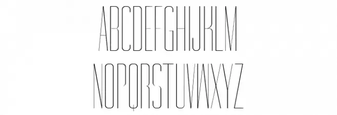 Gorgeous UltraThin Шрифта ВЕРХНИЙ