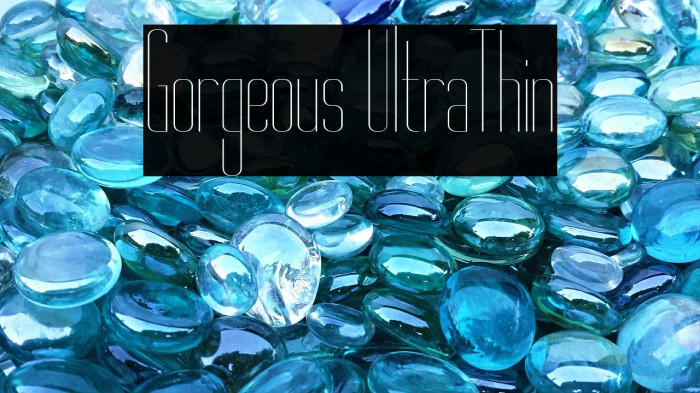 Gorgeous UltraThin Font examples